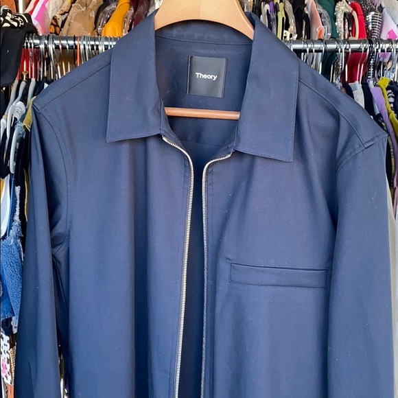 Theory Jacket in Navy, Mens Large NWOT- darker than photo - more navy blue- - Picture 2 of 5